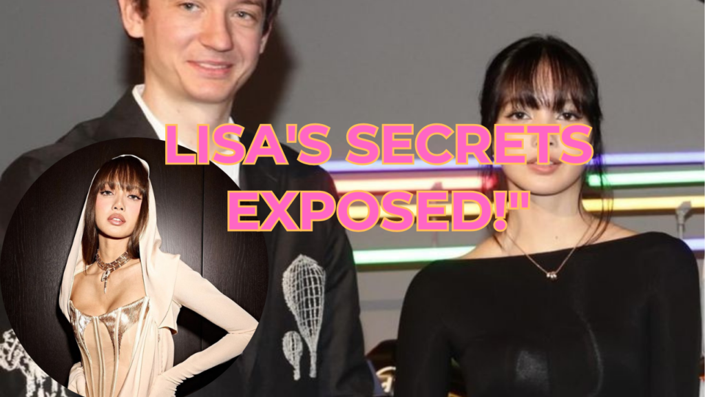 This contains an image of: BLACKPINK's Lisa and Frédéric Arnault's on black outfit and another one in a circle