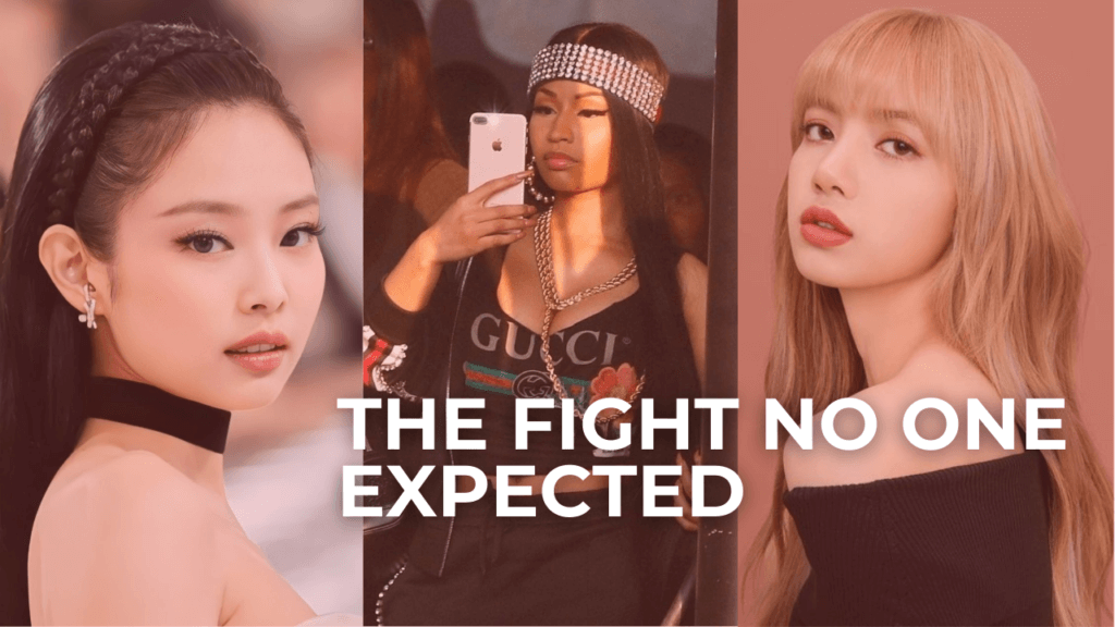 Pallette Picture of blackpink's jennie at the left, nicki minaj at the middle and Lisa at the right