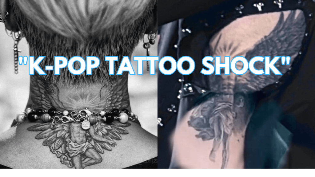 G-Dragon's 'Black has archangel Michael tattoo at the back of his neck while Ricky has the same tattoo on his ribs