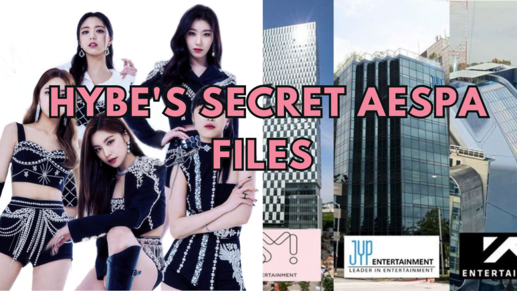 This contain an image of the K-pop industry and another picture of the HYBE's internal document.