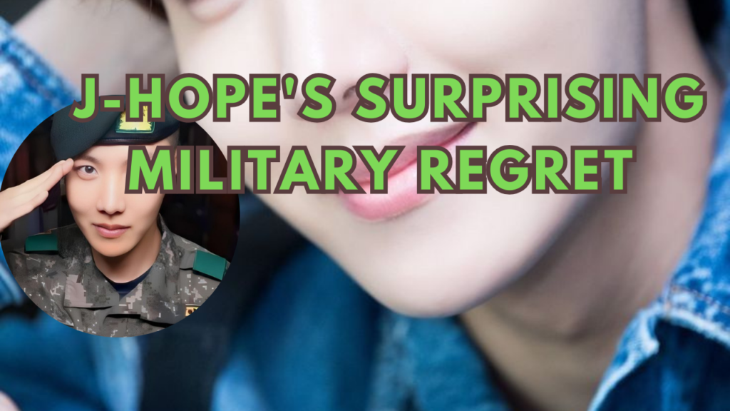 This contain an image of military J-HOPE on a blue dress and another of his picture in a circle.