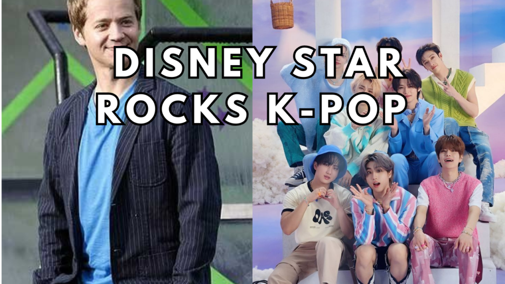 A picture of Jason Earles and another picture of Stray Kids