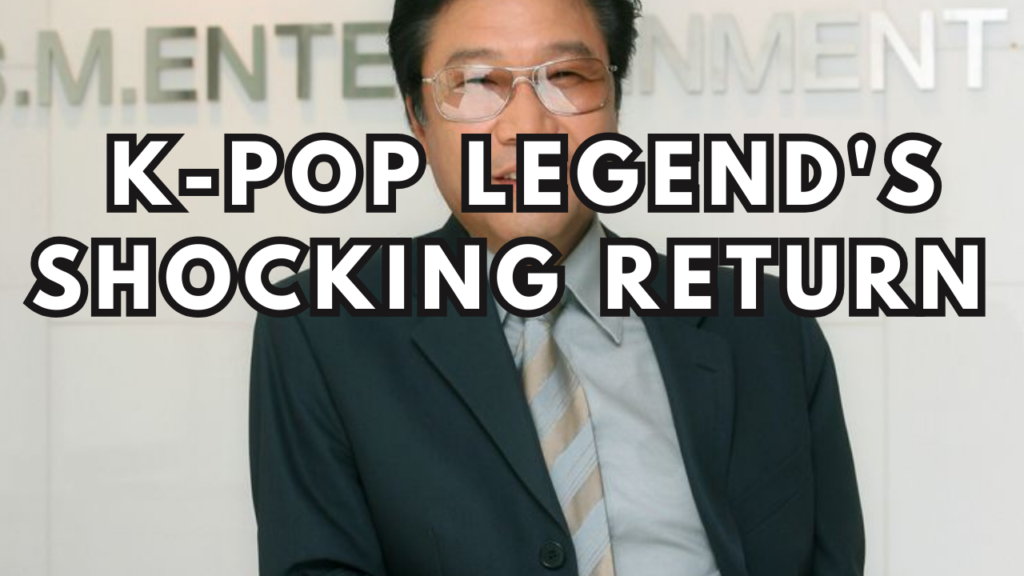 This contain an image of Lee Soo Man in a black suit and glasses