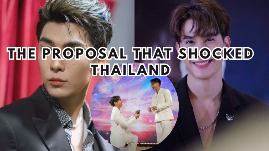 This contain an image of Popular Thai actor Mew Suppasit and his boy friend Tul Pakorn and another of their picture in a circle.