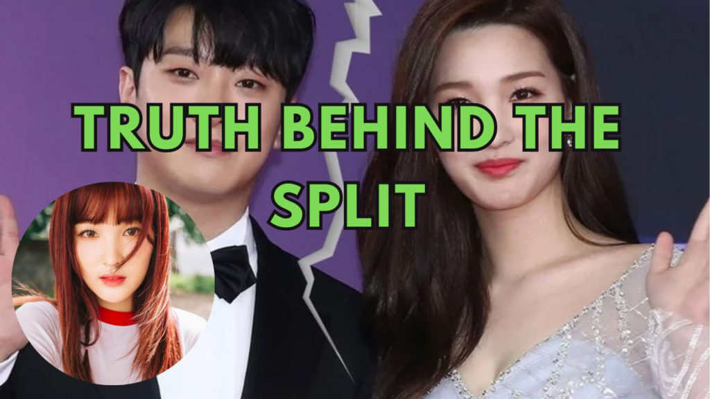 This contains an image of Yulhee and Minhwan's and a picture of Yulhee in a circle