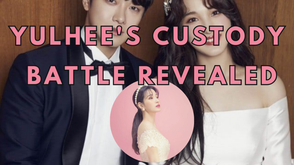 This contain an image of Yulhee and her husband and another picture of her in a circle