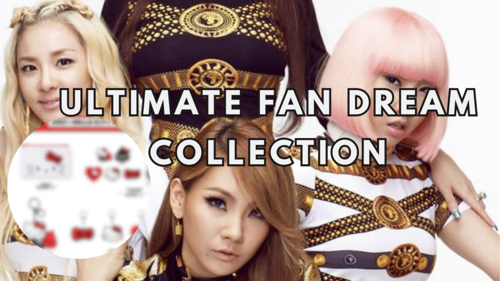 This contain an image of 2NE1 members and another picture of 2NE1 Hello Kitty collaboration .