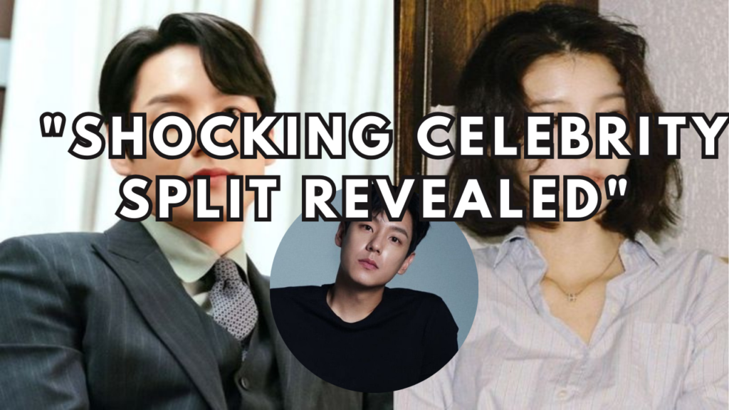 This contain an image of Kwak Si Yang and Lim Hyun Joo announced their relationship and another picture of him in a circle .