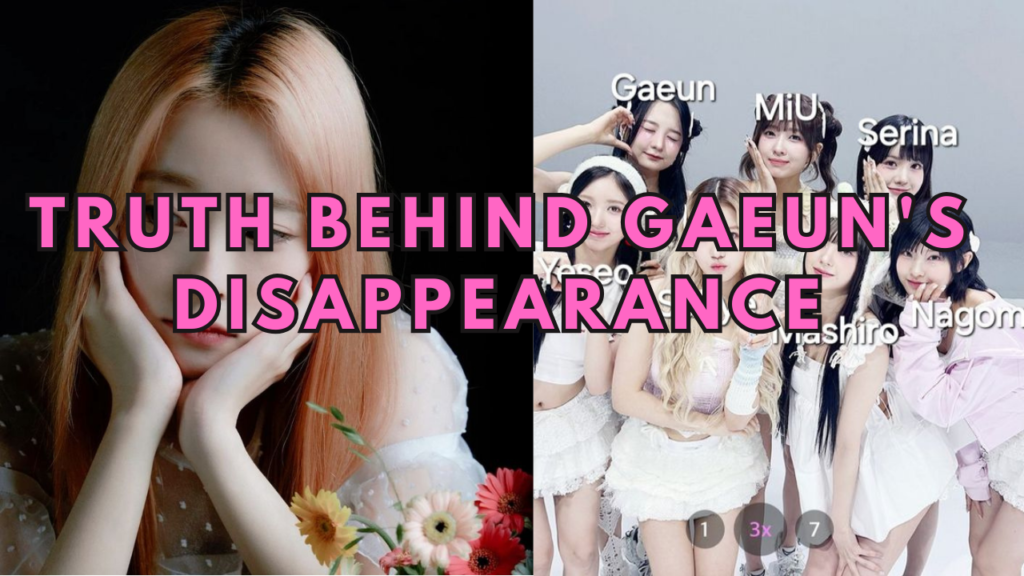 This contain an image of Gaeun's and another picture of the MADEINs group .