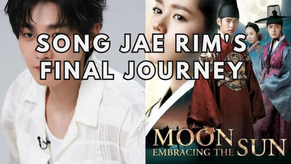 This contain an image of Song Jae-rim on white shirt and another picture of 2012 drama Moon Embracing the Sun .