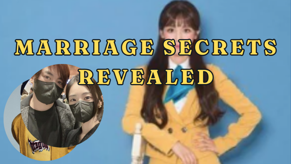 This contains an image of Former Crayon Pop member Soyul and another picture of Soyul and her husband H.O.T's Moon Hee Jun in a circle