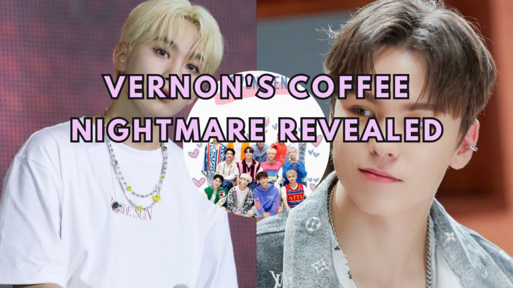 This contain an image of Seungkwan , seventeen Vernon and another picture of seventeen Vernon .