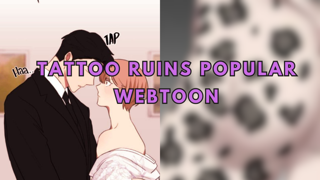 This contain an image of The popular BL webtoon "Yakuza In Love" and another picture of The BL webtoon character's bad tattoo .