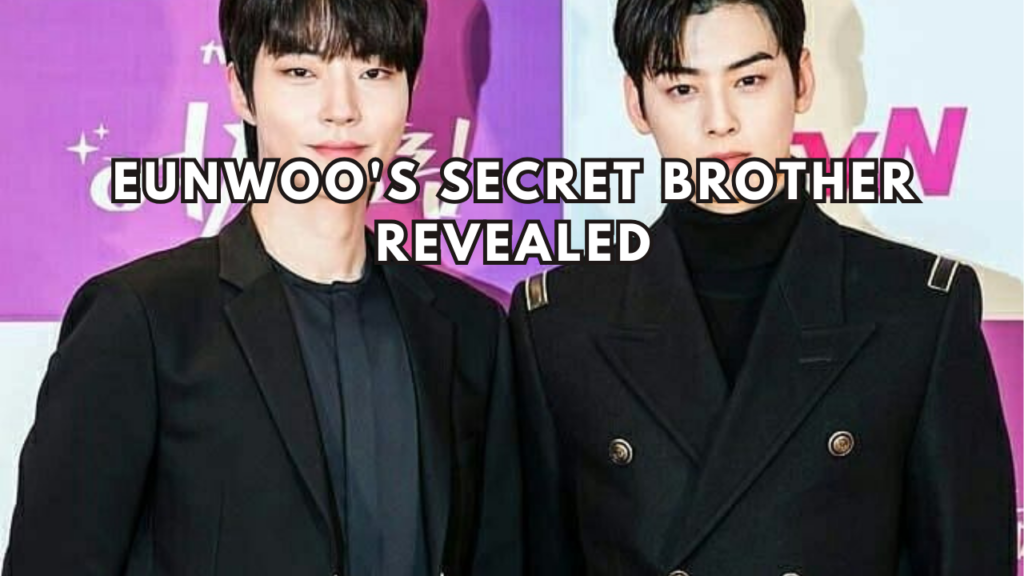 This contain an image of Cha Eunwoo and Dong-hwi standing next to each other in front of a purple and white wall