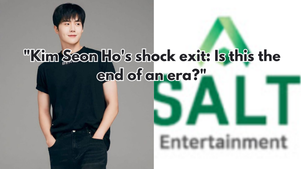 A picture of Kim Seon Ho and a picture of Salt Entertainment logo