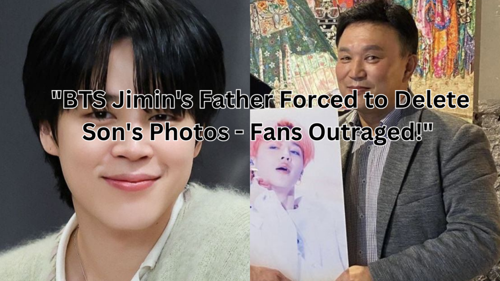 This contains an image of the BTS Jimin's and his father