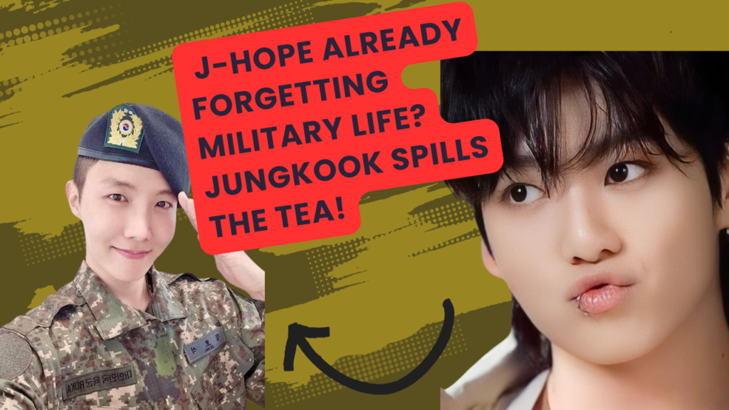 This contains an image of BTS Jungkook and another image of J-Hope