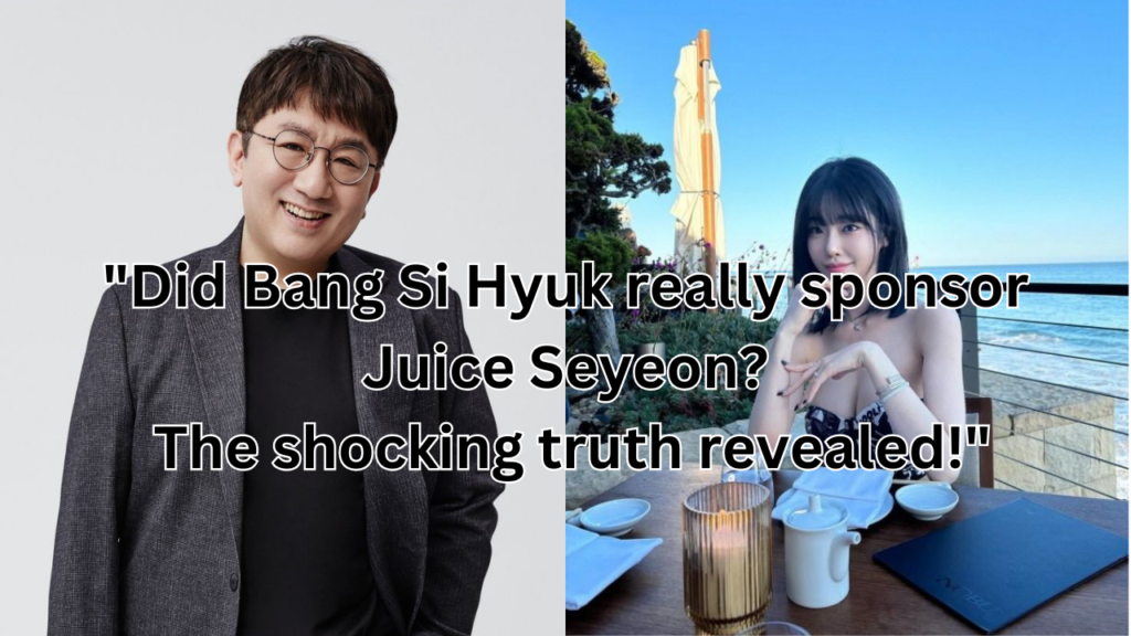 This contains an image of Streamer Juice Seyeon and Bang Si-hyuk