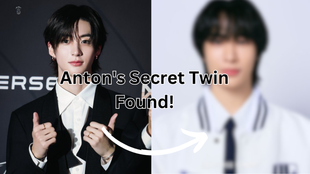 This contains an image of ANTON and another picture of Koo Hanseo in a circle