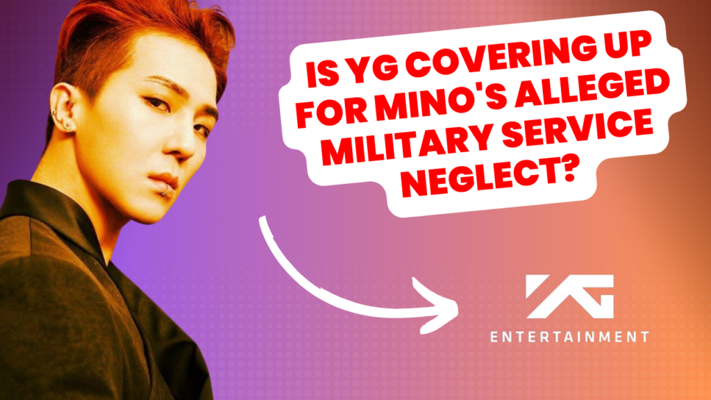 A picture of Mino and YG entertainment logo