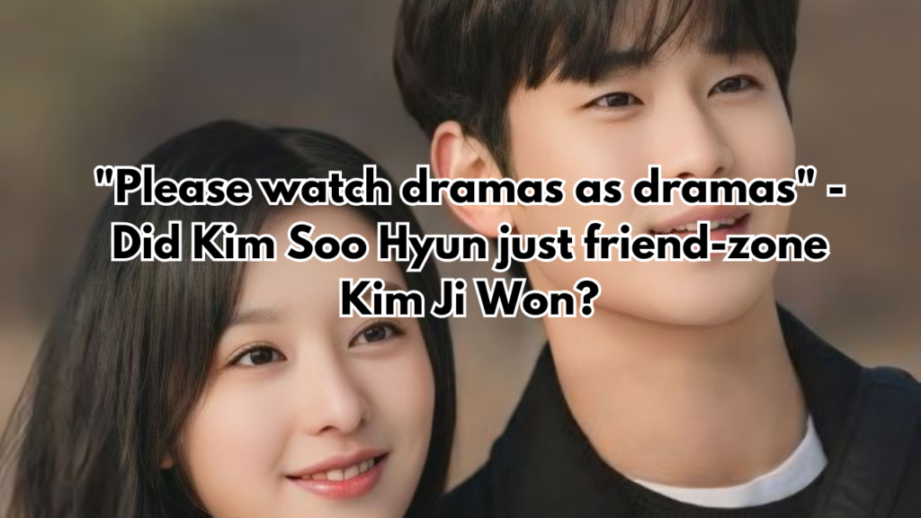 This contains an image of Kim Soo Hyun and Actress Kim Ji Won