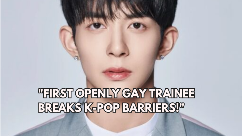 This contain an image of A gay trainee Kohi, known from Korea's first gay dating show.