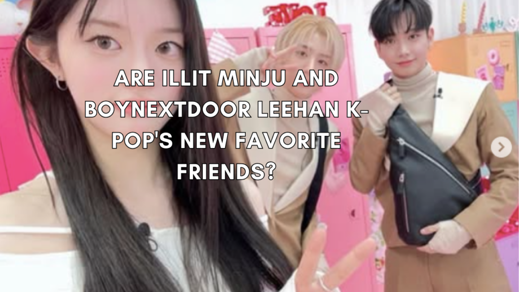 This contain an image of Minju and Leehan