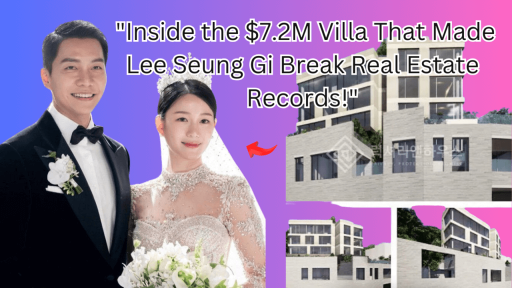 This contain an image of Lee Seung Gi and Lee Da In and their two-story apartment at La Nouveau Hannam .