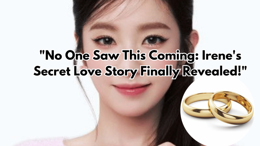 This contains an image of Irene and a wedding ring in gold color in a circle