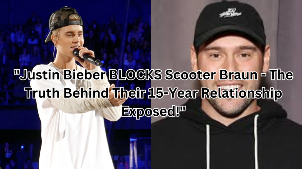 This contains an image of Justin Bieber and Scooter Braun