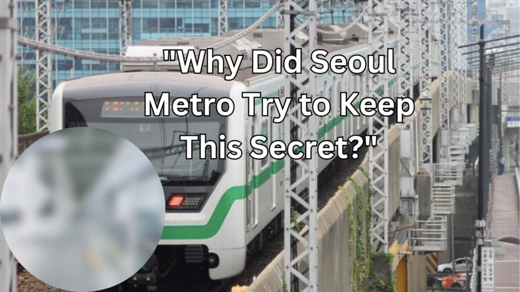 This contains an image of seoul metro and a blurred image in a circle.