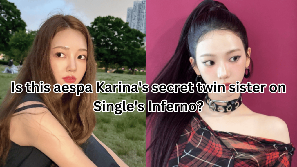 This contains an image of Kim Hye Jin and aespa karina