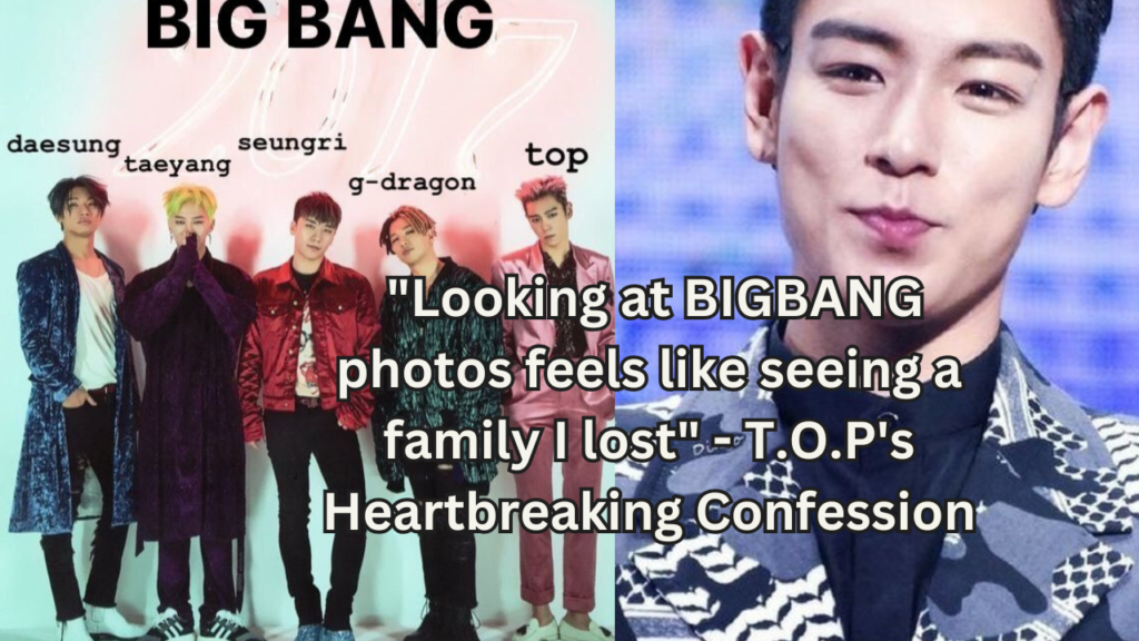 This contains an image of TOP and another picture of the BIGBANG members.