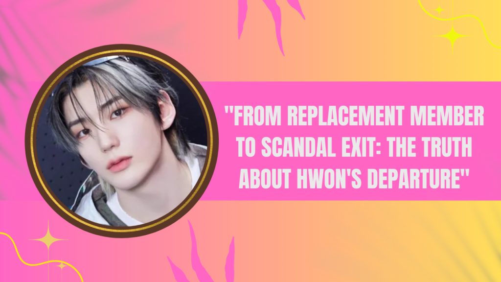 This contain an image of Hwon Boy group Kingdom gets new member after departure of Chiwoo and after which Hwon also depart from the kingdom.