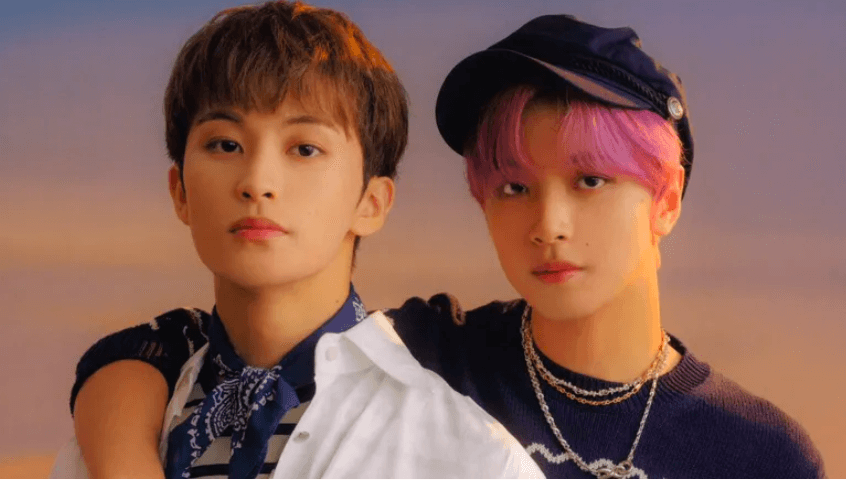 This contains an image of nct mark and Haechan